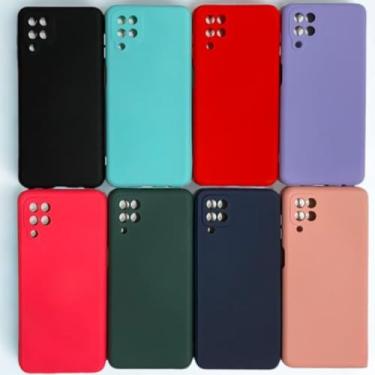 Imagem de Capa Capinha Sansung Galaxyn A12/F12/M12/A12S Silicone Aveludada Ultra Fina e Resistente (ROSA AREIA)