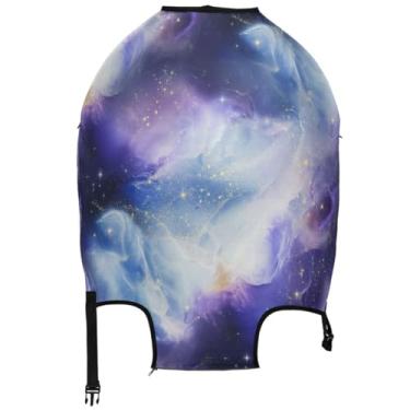 Imagem de Joisal Aesthetic Galaxy Dream Capas de mala roxas para protetor de bagagem, acessórios de viagem laváveis impressões, estética Galaxy Dream roxo, L, Fits 26-28 Inch Case, Capa de mala