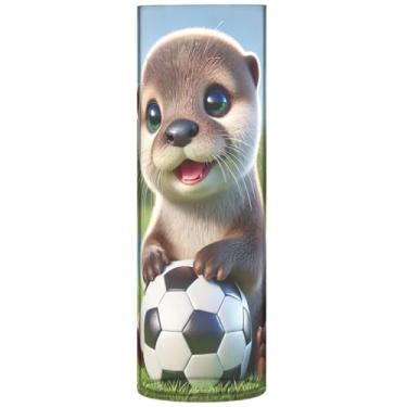 Imagem de Vaso cilíndrico vaso de flores animal fofo grande vaso de plástico bonito personalizado floral moderno decorações, 30 cm x 9,9 cm