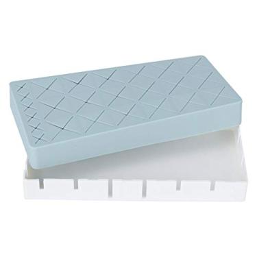 Imagem de GLOGLOW Organizador de Batom de Silicone Caddy, 24 Slots, Estojo de Armazenamento de Maquiagem Antiderrapante, 9x19cm, Suprimentos de Armazenamento Nan (Azul)