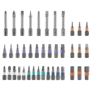 Imagem de WALFRONT Conjunto de Chaves de Fenda Magnéticas 42 Em 1 Conjunto de Chaves de Fenda de Catraca para Eletrodomésticos, Eletrônicos, Reparo de Bicicletas Com Alça Removível, Kit (Caixa de