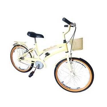 Imagem de Bicicleta infantil menina aro 20 com cestinha Bege