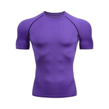 Imagem de Camiseta De Compressão Masculina De Secagem Rápida Para Corrida, Respi
