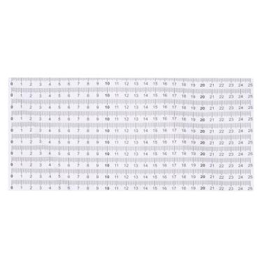 Imagem de Régua adesiva, pacote com 10, fita métrica de 25 cm, fita adesiva à prova d'água para bancada de trabalho, serra de costura, mesa de desenho, fundo branco, texto preto
