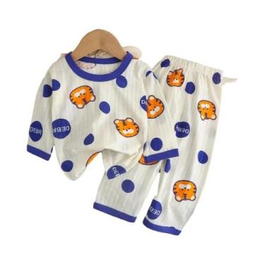 Imagem de Conjunto De Roupas Com Estampa De Urso Bebê, Pijama De Algodão De Mang