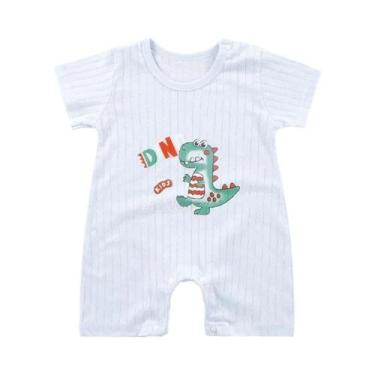 Imagem de Macacão De Algodão Unissex Para Bebês Verão Estampa De Dinossauro E Un