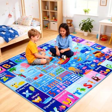 Imagem de chunsemeiju Tapete de bebê para chão, tapete de berçário antiderrapante de 1,5 x 18 m, tapetes infantis extra grossos para sala de jogos, sala de estar, berçário, superfície de pelúcia super macia