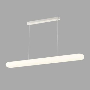 Imagem de Luminária pendente linear, luminária suspensa ultrafina em acrílico, luminária de suspensão para sala de jantar, lustre LED moderno - 36W - 3 cores, luminárias de teto minimalistas nórdicas