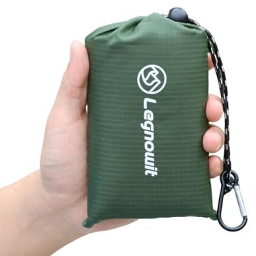 Imagem de Legnowit Cobertor de bolso ao ar livre, 139.7 cm x 200.7 cm impermeável dobrável pequeno cobertor pincic, lona ultraleve para acampamento, festival, praia, caminhadas, mochilão, viagens e muito mais