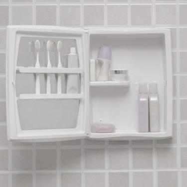 Imagem de Armário Plástico De Sobrepor Com Espelho 30 X 37x 11cm Astra