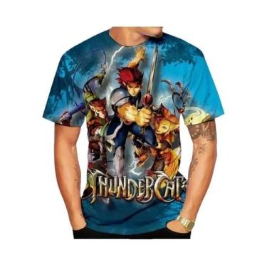 Imagem de Anime ThunderCats 3D Camiseta clássica Camisa de guerra Moda masculina