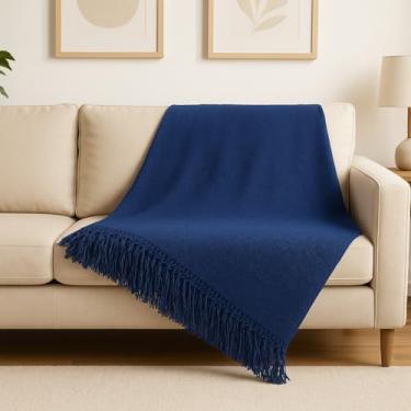 Imagem de Manta Para Sofá 100% Algodão 2,40x1,80mts Acabamento Premium (Azul Royal)