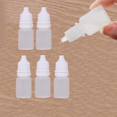 Imagem de 5 peças de garrafa de plástico vazia conta-gotas de amostra líquida para olhos ferramenta de artesanato reutilizar cola aplicador, 10 ml