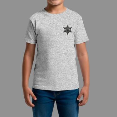Imagem de Camisetas infanto juvenil Básica Moda Country Manga Curta Sherif Star,