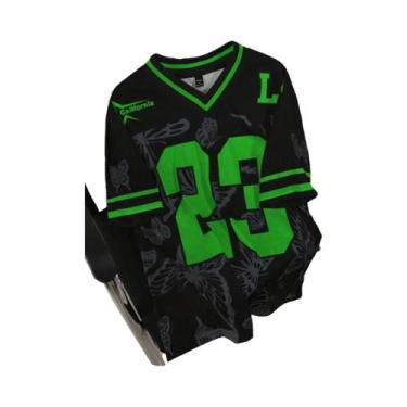 Imagem de Camiseta Feminina De Verão Com Estampa De Borboleta, Decote Em V, Mang