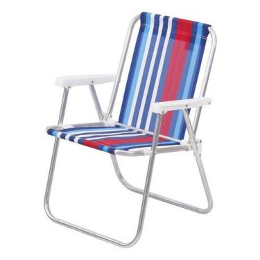 Imagem de Cadeira De Praia Reclinável - Aconchegante - Bel Fix, Vermelho