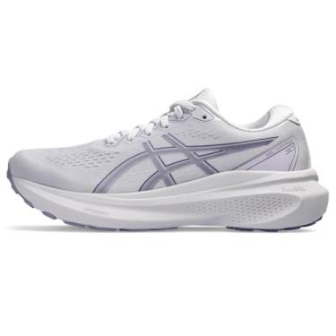 Imagem de ASICS Tênis de corrida feminino Gel-Kayano 30, Dica lilás/pedra cinza, 6.5 Wide