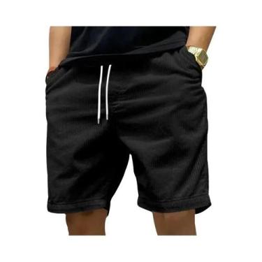 Imagem de Bermudas Esportivas Masculinas De Outono Respirável Com Cintura Elásti