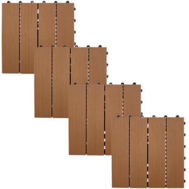 Imagem de 4 Deck Plástico Caramelo 30x30 Box Banheiro Piscina Jardim - Tudo Jard