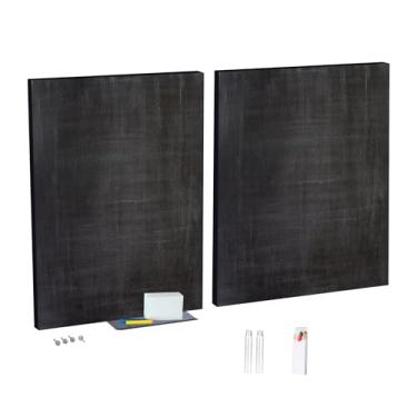 Imagem de Quadro negro para decoração de parede, conjunto de 2 – 43 x 61 cm, tela de lousa personalizável faça você mesmo, arte de parede interativa para casa criativa e quartos de crianças, painéis de