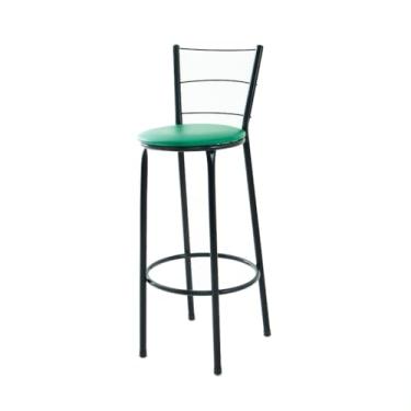 Imagem de Banqueta Banco de 3 Arame – Ideal para Cozinha, Bares e Área Gourmet, Resistente e Compacta(VERDE)