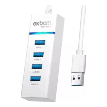 Imagem de Hub USB 3.0 Portátil com 4 Portas de Alta Velocidade 5Gbps | Expansor USB Plug and Play para Notebook, PC, Mouse, Teclado e Pen Drive | Compatível com Windows, Mac e Linux | Indicador LED Azul