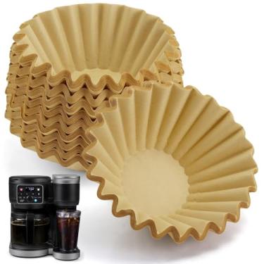 Imagem de Filtros de café de papel compatíveis com cafeteira Keurig Duo, 200 peças de papel de filtro de design de tigela extraprofunda cru para Keurig Duo 2,041 g