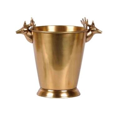 Imagem de Balde de gelo de latão feito à mão para festa grande pelota refrigerada acessório para banheira de bebida