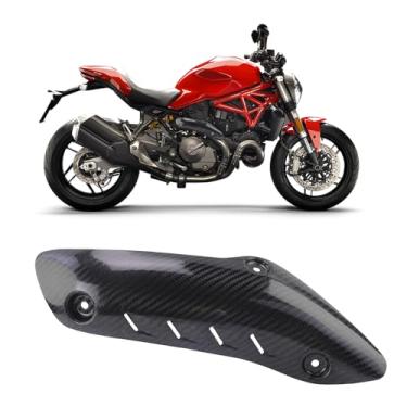 Imagem de Para Ducati MONSTER821 Monsters 1200 Fibra de Carbono Frontal Escape Isolamento Térmico Antiqueimadura Protetor Novo