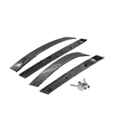 Imagem de 4 pçs e60 e61 frente traseira interior maçaneta da porta guarnição capa substituição Compatível com bmw série 5 m5 2004 2005 2006 51417076297(Carbon-4PCS)