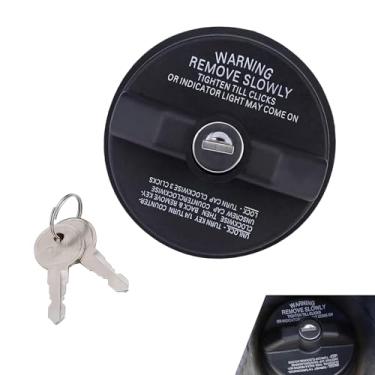 Imagem de Yidcidu Tampa do tanque de combustível do carro, ABS resistente a arranhões, tampa do tanque de combustível do veículo, ferramenta de vedação de trava com chaves, compatível com Chevy, GMC, Nissan