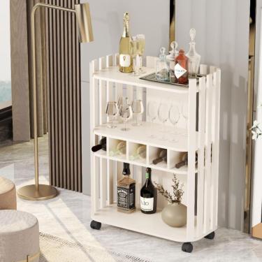 Imagem de Aparador Com Adega Frisado Madri Perola