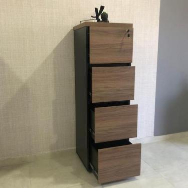 Imagem de Arquivo artany 4 gavetas - y37 nogal/preto 6291