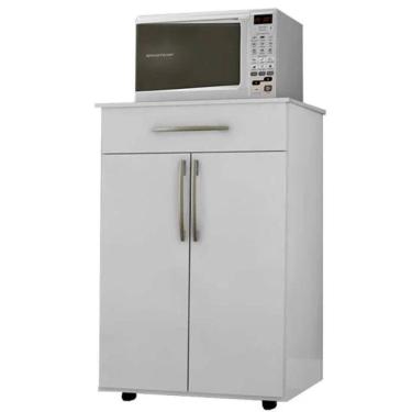 Imagem de Balcão Para Microondas Júlia 2 Portas E 1 Gaveta Branco