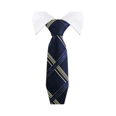 Imagem de Gravata Masculina Slim Paisley De 36 Cores, Luxuosa, Azul Vintage, Par