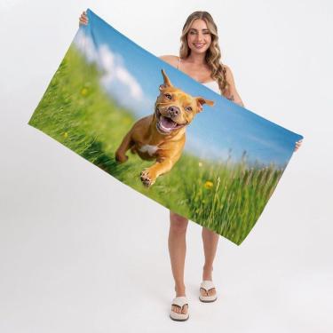 Imagem de Toalha De Praia - Pitbull E Movimento