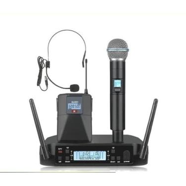 Imagem de Microfone e Shure Sem Fio Duplo Glxd4 Beta 58a Bastão e headset