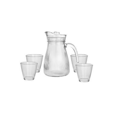 Imagem de Jarra de Vidro com 4 Copos - Conjunto Narissa