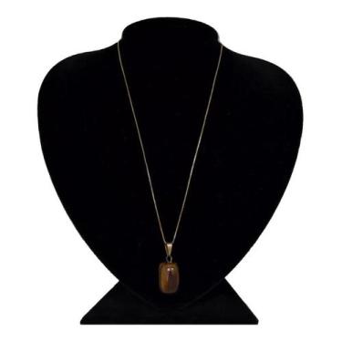 Imagem de Colar Em Prata + Ouro Elo Veneziano 45Cm Olho De Tigre - Ponte Vecchio