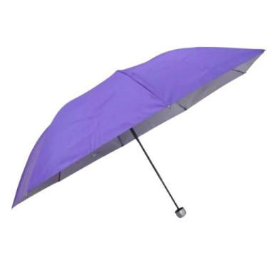 Imagem de Mini Guarda-Chuva de Bolsa Dobrável Reforçado Roxo - DaiCase