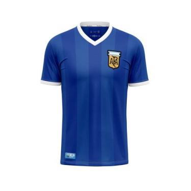 Imagem de Camisa Retrô Argentina Copa do Mundo 1986 Away - Retro Mania, Azul, G