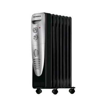 Imagem de Aquecedor a Óleo Mondial A-06 - Preto e Prata Preto / 220