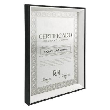 Imagem de Moldura A4 Diploma Certificado Borda Frame Parede 6328 - Casa Nuvem