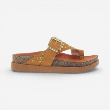 Imagem de Tamanco Papete Moleca Camurça Caramelo, Caramelo, 37