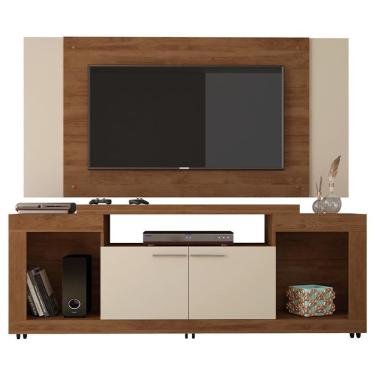 Imagem de Rack Painel Até 55 Polegadas Buriti/off White Movie Caemmun