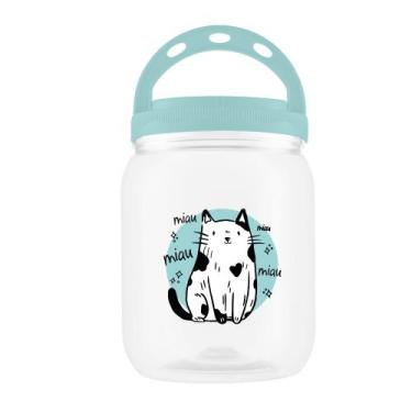 Imagem de Porta Ração Petiscos para Gato Cachorro 1,7LT com Alça - - Bandeirante