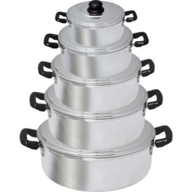 Imagem de Jogo De Panelas Caçarola Alumínio Brisa 5 Peças - Belmar
