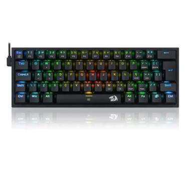 Imagem de Teclado Redragon Fizz Gamer Mecânico Rgb Switch Blue - Preto