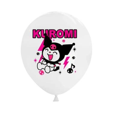Imagem de Conjunto De Balões Kuromi Melody 12/6pcs Decorações De Festa De Aniver