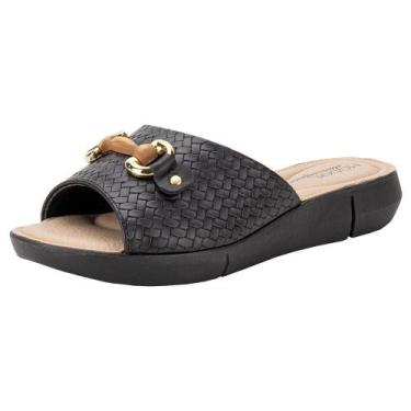 Imagem de Tamanco feminino flat modare 7199105, Preto, 36